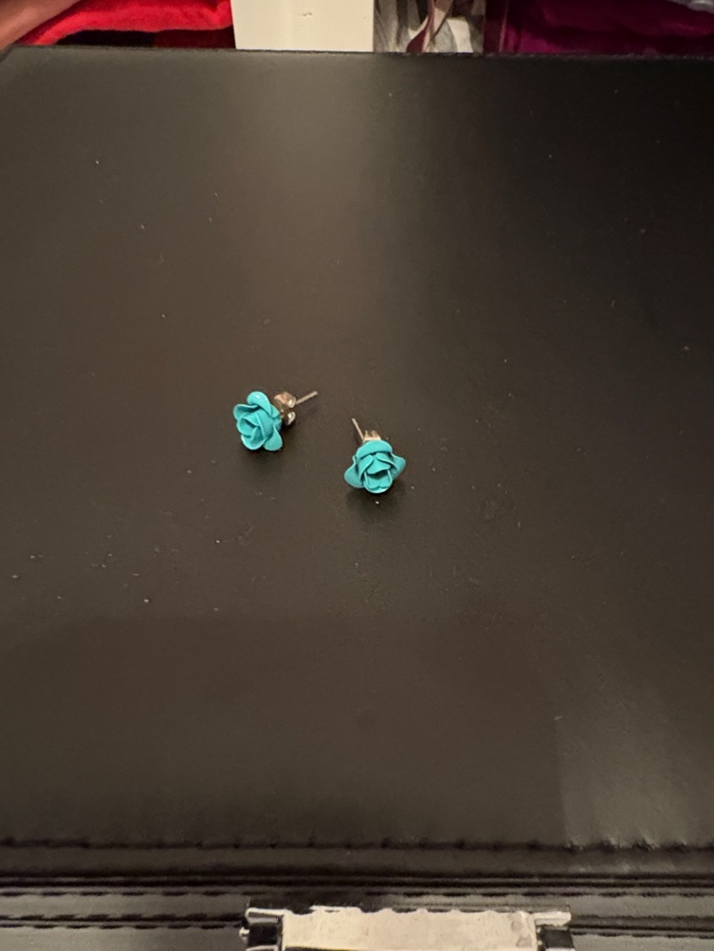 Turquoise Rose Stud Earrings